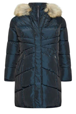 YOURS - Doudoune Bleue Midaxi Molletonné Capuche Fausse Fourrure 11 YOURS - Doudoune Bleue Midaxi Molletonné Capuche Fausse Fourrure -Evans Boutique eeb7edb7 6ff1 4d 120958 X