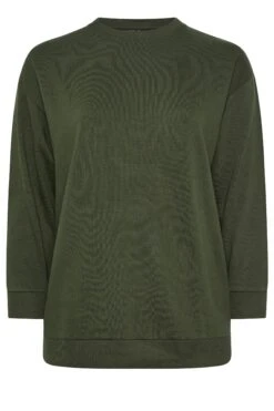 YOURS - Sweat-shirt Vert Kaki 11 YOURS - Sweat-shirt Vert Kaki -Evans Boutique eec4759f 04fb 42 126761 X