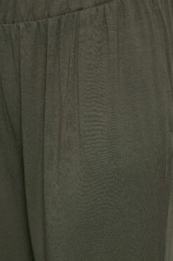 YOURS - Pantalon Fluide Ample Vert Kaki à Poches -Evans Boutique eed67646 c7f7 4f 144781 Z