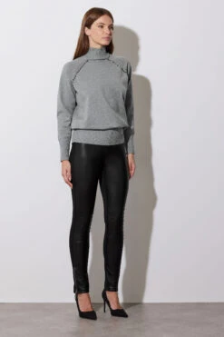 STAR Grey Stud Embellished Raglan Jumper 11 STAR Grey Stud Embellished Raglan Jumper -Evans Boutique eef407ee fafc 40 110609 B