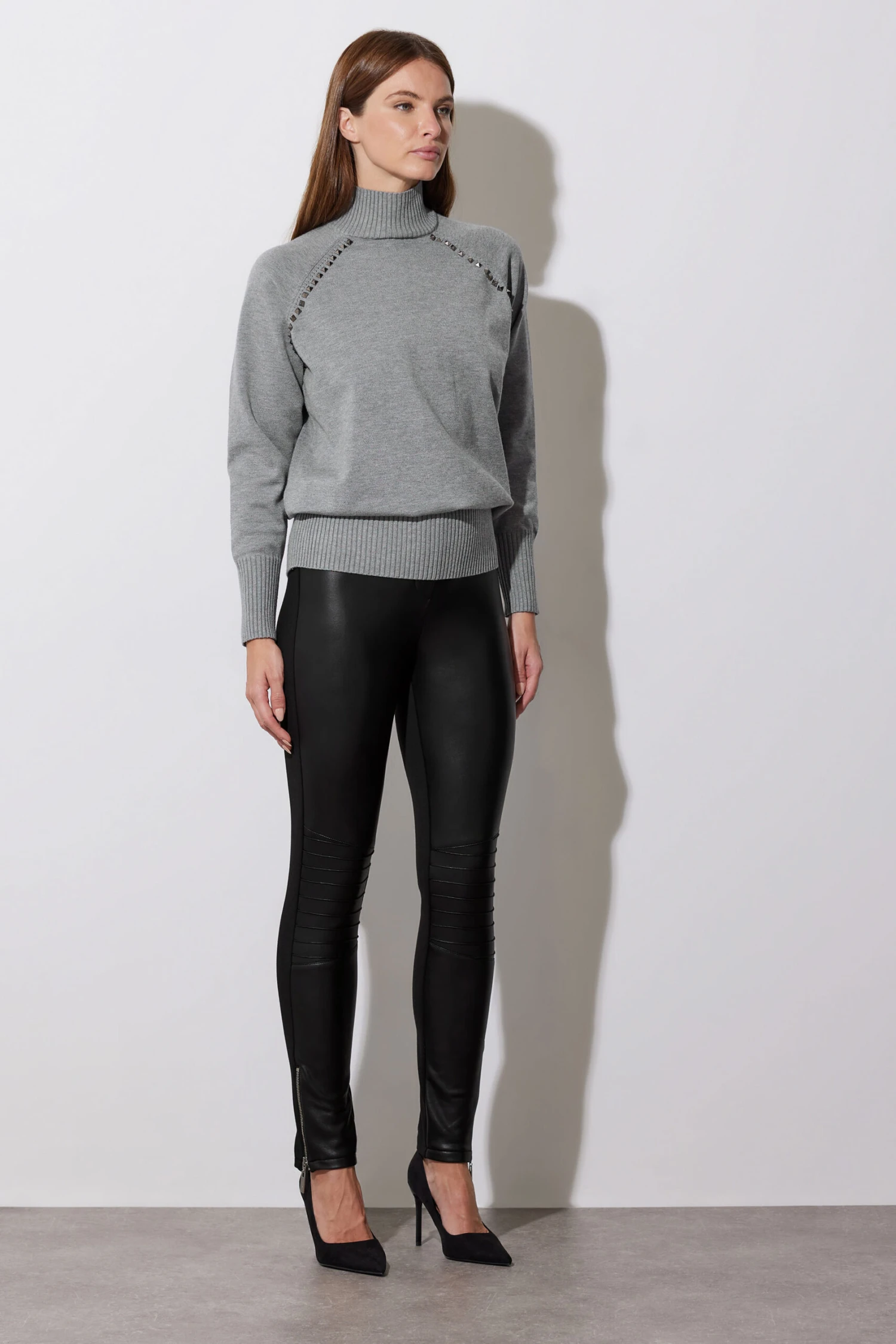 STAR Grey Stud Embellished Raglan Jumper 5 STAR Grey Stud Embellished Raglan Jumper – Image 3