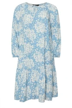 YOURS Curve Robe Mi-longue Bleu Clair à Fleurs Et Col Noué 12 YOURS Curve Robe Mi-longue Bleu Clair à Fleurs Et Col Noué -Evans Boutique ef67d74f 6578 4e 175231 X