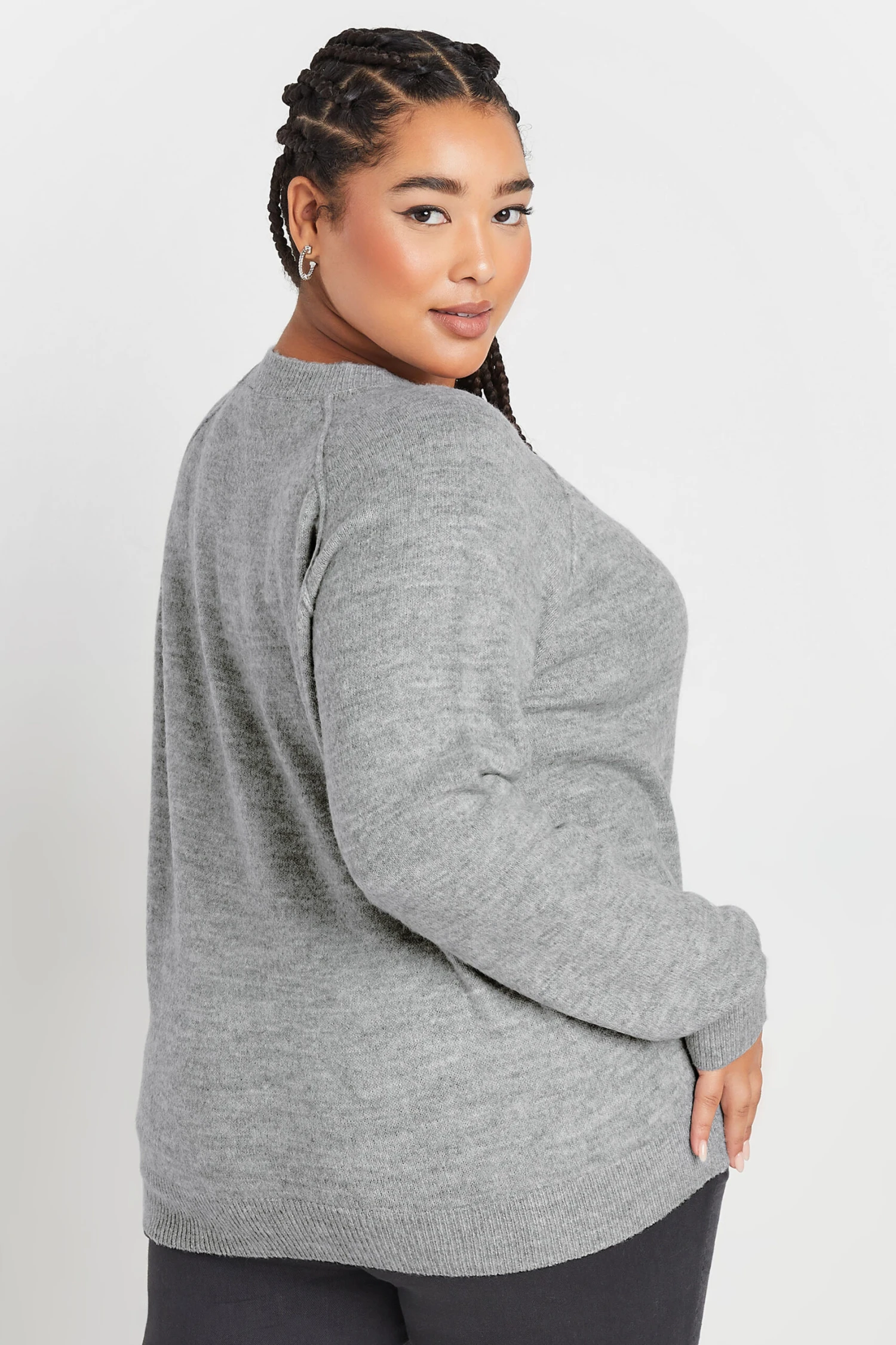 YOURS - Pull Gris Toucher Doux En Maille 6 YOURS - Pull Gris Toucher Doux En Maille – Image 4