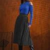 STAR Black Pleated Belt Buckle Maxi Skirt 2 STAR Black Pleated Belt Buckle Maxi Skirt -Evans Boutique efb3da80 4e0c 44 110849 110792 L1