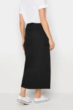 LTS Tall Black Wash Denim Midaxi Skirt 11 LTS Tall Black Wash Denim Midaxi Skirt -Evans Boutique f04f7465 acd5 4d 353896 C