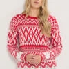 LTS Tall Red & White Fairisle Jumper 1 LTS Tall Red & White Fairisle Jumper -Evans Boutique f15bd62a 60e1 4d 356375 A