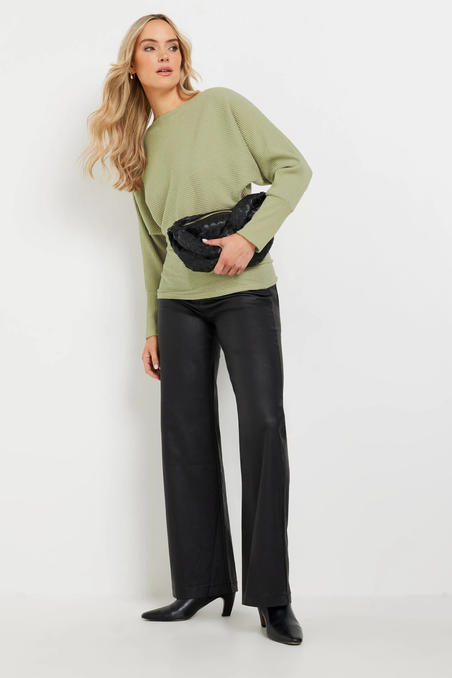 LTS Tall Sage Green Soft Touch Batwing Top 4 LTS Tall Sage Green Soft Touch Batwing Top – Image 2