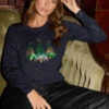 M&Co Navy Blue Sequin Embellished Christmas Tree Jumper -Evans Boutique f2d2f14f 7912 48 502483 L2