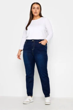 Evans Dark Blue Stitch Detail Skinny Jeans 12 Evans Dark Blue Stitch Detail Skinny Jeans -Evans Boutique f4071ad9 7381 4a 601934 B