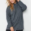 YOURS - Pull En Jersey à Capuche Gris Charbonneux Coupe Oversize -Evans Boutique f5217d93 75ea 4e 303603 A