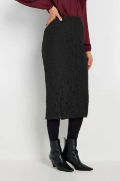 LTS Tall Black Lace Pencil Midi Skirt 10 LTS Tall Black Lace Pencil Midi Skirt -Evans Boutique f55f0a57 79cb 4b 354824 B