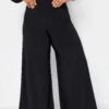 Pantalon Noir Palazzo Extra Large En Jersey -Evans Boutique f5613721 8931 43 101559 A