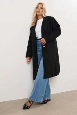 YOURS - Manteau Long Noir Formel