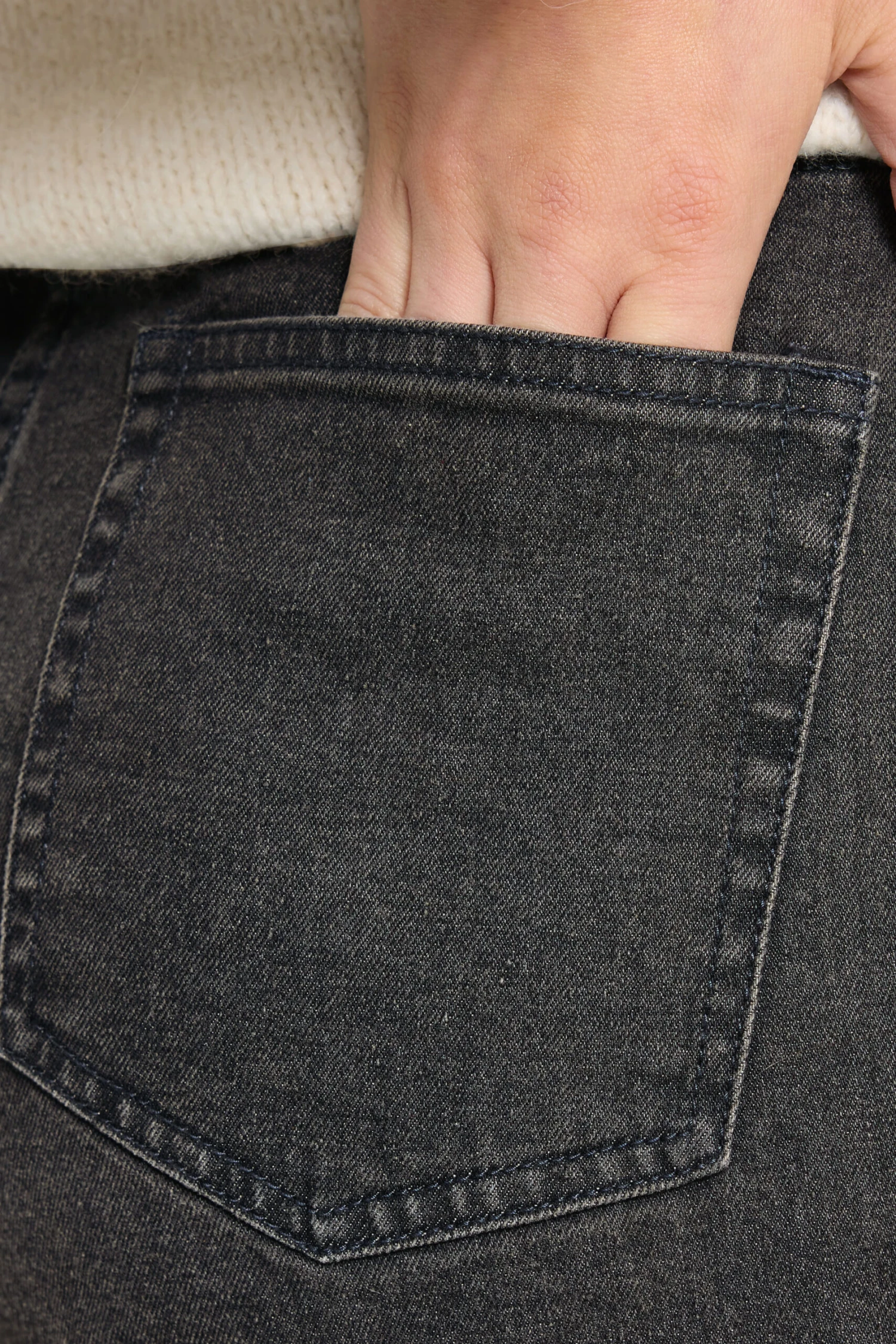 LTS Tall Dark Grey Washed Wide Leg Jeans 8 LTS Tall Dark Grey Washed Wide Leg Jeans – Image 6