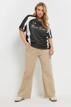 YOURS - Top Noir & Blanc Varsity 'LA West Coast' En Jersey 9 YOURS - Top Noir & Blanc Varsity 'LA West Coast' En Jersey -Evans Boutique f6d10dda f241 4e 303738 C