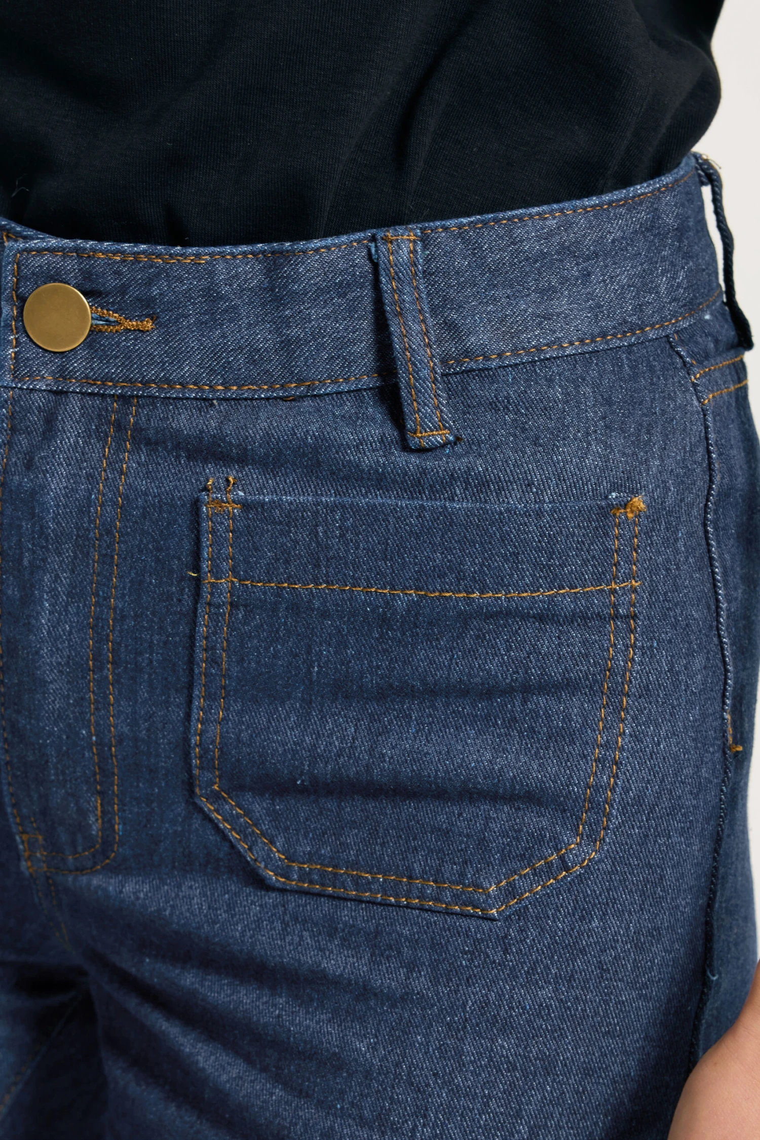 LTS Tall Indigo Blue Pocket Detail Wide Leg Jeans 7 LTS Tall Indigo Blue Pocket Detail Wide Leg Jeans – Image 5