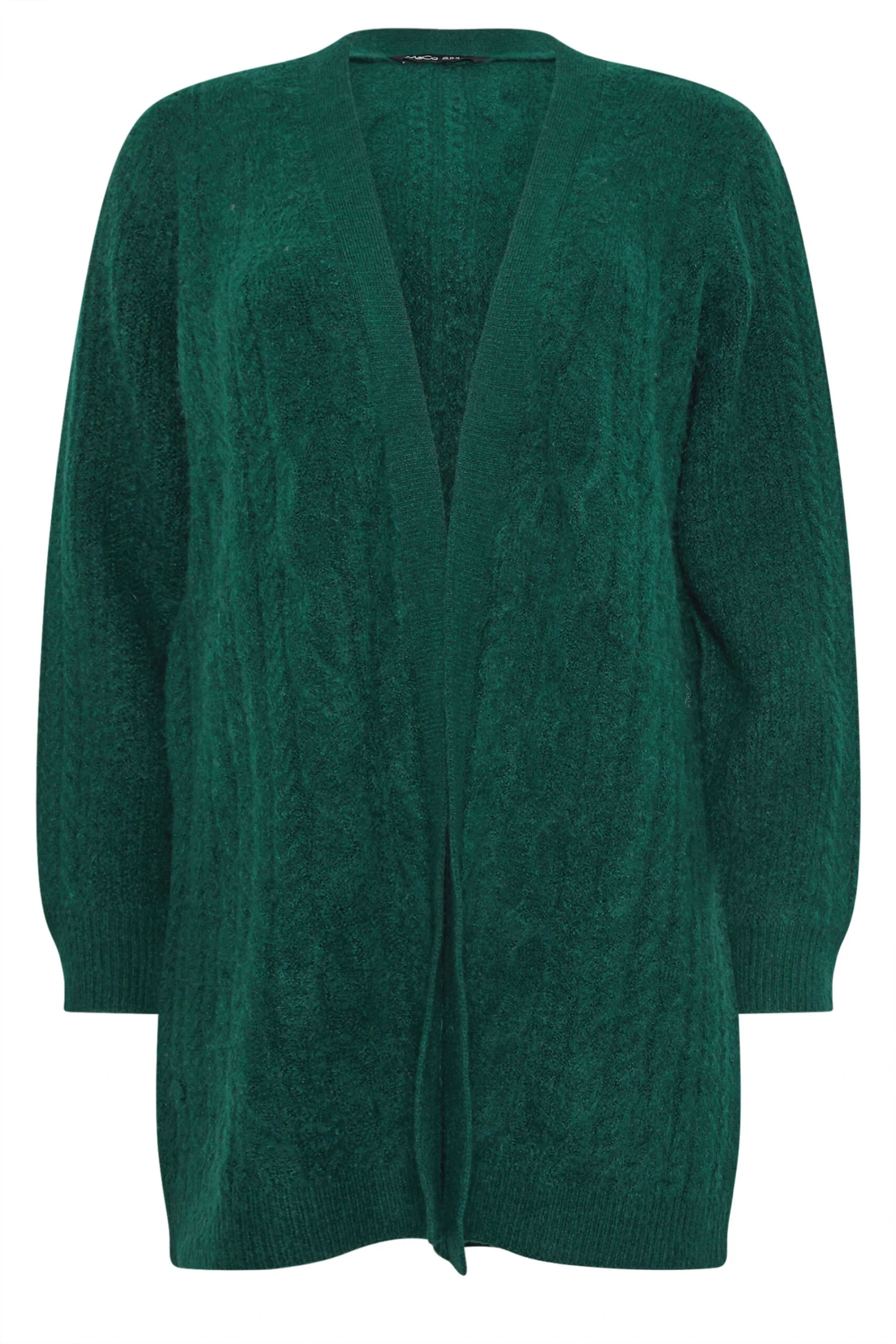 M&Co Teal Green Cable Knit Midi Cardigan 7 M&Co Teal Green Cable Knit Midi Cardigan – Image 5