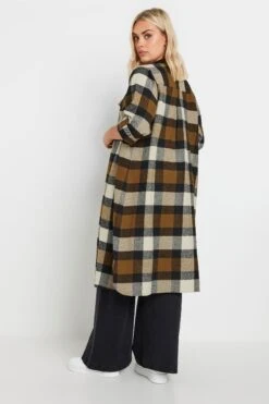 YOURS - Chemisier Marron Maxi à Carreaux 13 YOURS - Chemisier Marron Maxi à Carreaux -Evans Boutique f8b1d0df 14d8 45 330461 C