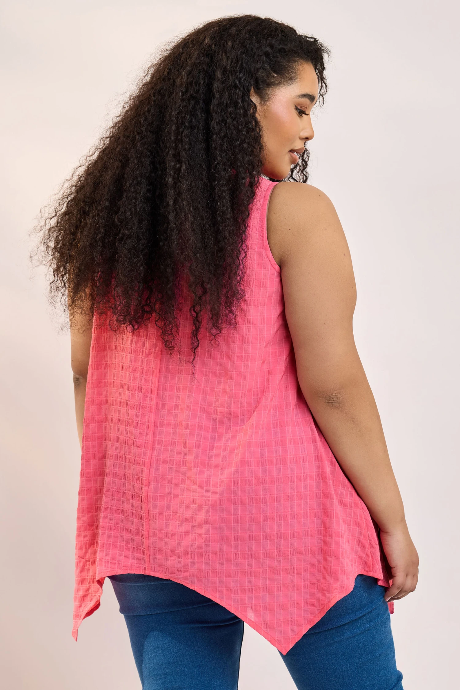 YOURS - Top Rose Texturé Ourlet Asymétrique 5 YOURS - Top Rose Texturé Ourlet Asymétrique – Image 3