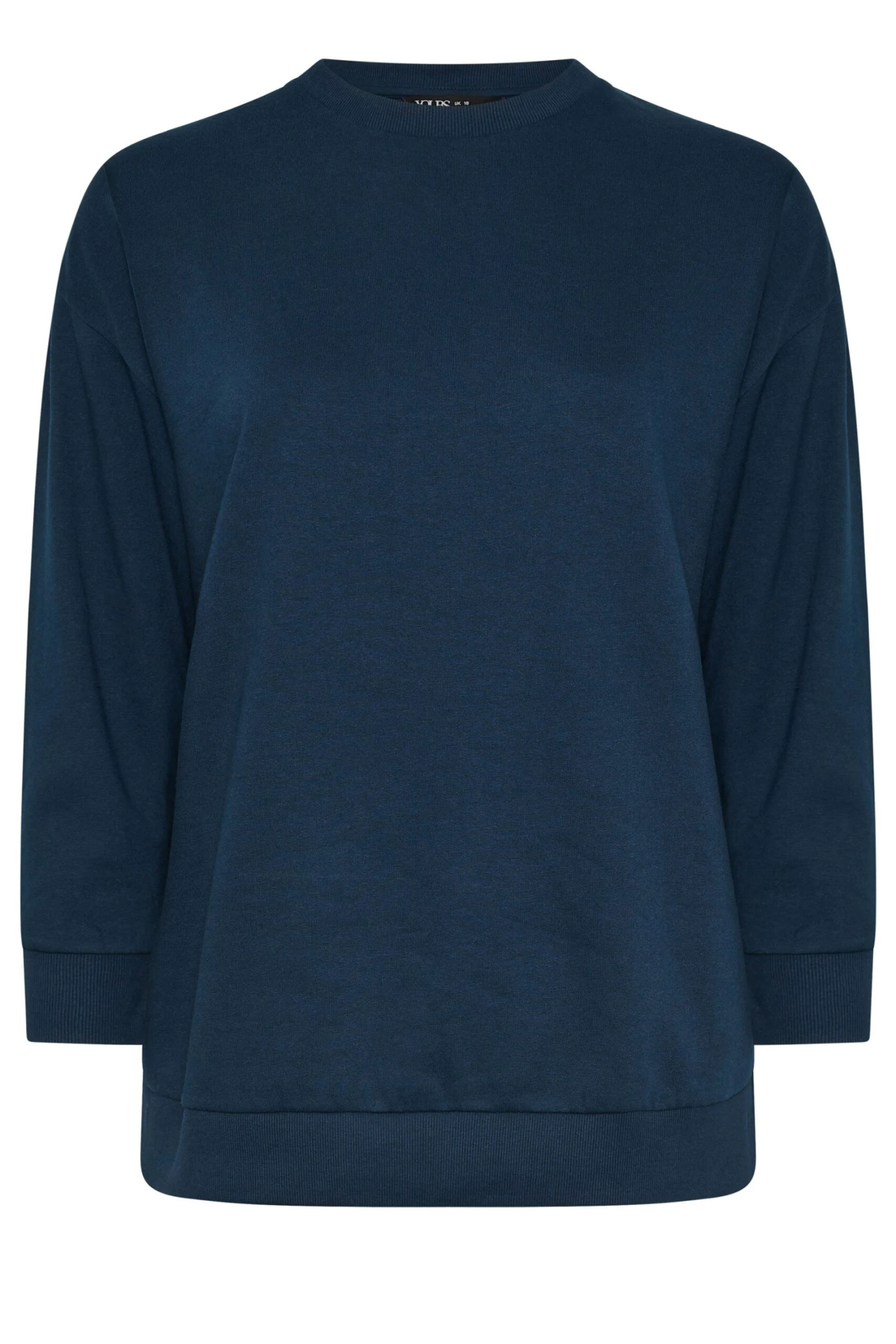 YOURS Curve Sweat-shirt à Col Rond Bleu Marine 7 YOURS Curve Sweat-shirt à Col Rond Bleu Marine – Image 5