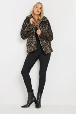LTS Tall Brown Leopard Print Faux Fur Coat 9 LTS Tall Brown Leopard Print Faux Fur Coat -Evans Boutique f981d028 96c9 40 354093 B