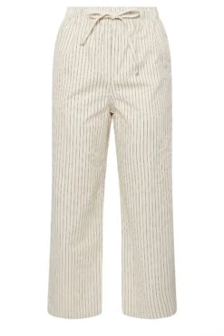 YOURS - Pantalon Wide Leg Ivoire Rayures Effet Denim 15 YOURS - Pantalon Wide Leg Ivoire Rayures Effet Denim -Evans Boutique fa5e0cd5 1218 45 310072 X