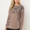 LTS Tall Brown Animal Embellished Jumper 2 LTS Tall Brown Animal Embellished Jumper -Evans Boutique fb8f8ad3 23f5 44 356680 A