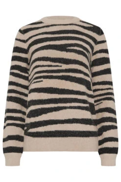 LTS Tall Beige Brown Knitted Zebra Print Jumper 13 LTS Tall Beige Brown Knitted Zebra Print Jumper -Evans Boutique fc8f0ca8 1c58 44 356072 X