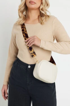 Natural Brown Leopard Cross Body Bag