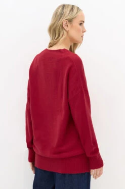 LTS Tall Red Wool V-Neck Jumper 9 LTS Tall Red Wool V-Neck Jumper -Evans Boutique fd811a63 18bb 45 356076 C
