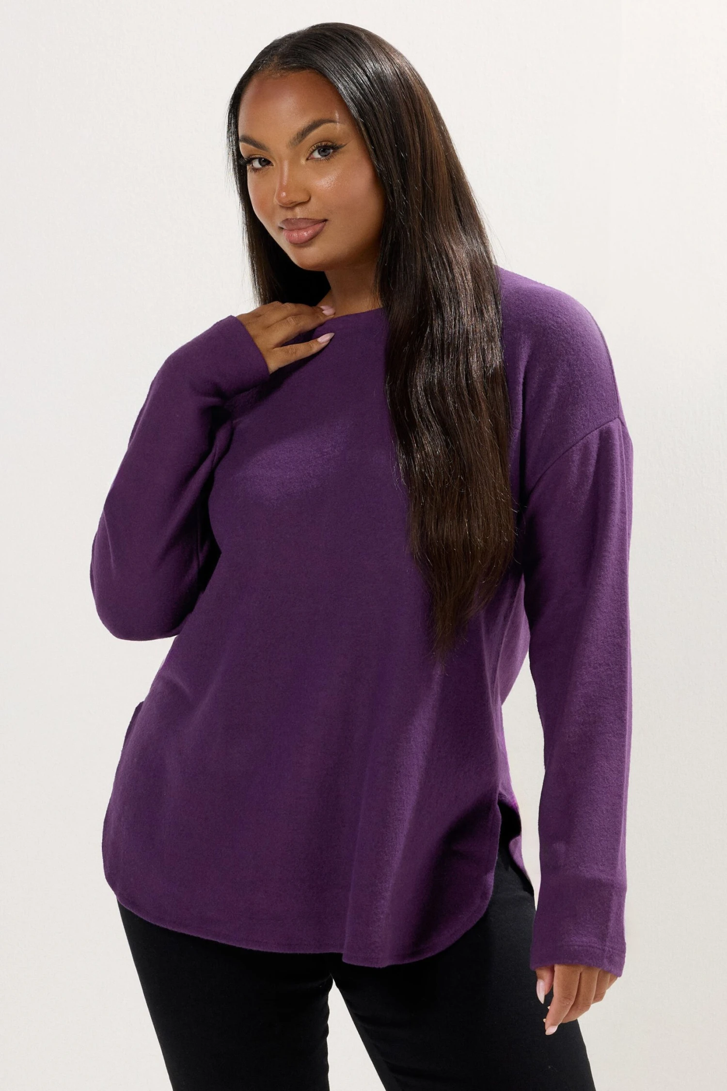 YOURS Curve Pull Doux Au Toucher Violet 3 YOURS Curve Pull Doux Au Toucher Violet