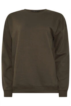 LTS Tall Chocolate Brown Crew Neck Sweatshirt -Evans Boutique fefefe3f 2f25 45 354919 X