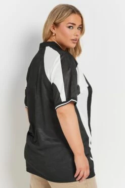 YOURS - Top Noir & Blanc Varsity 'LA West Coast' En Jersey 10 YOURS - Top Noir & Blanc Varsity 'LA West Coast' En Jersey -Evans Boutique ff25044d 87e8 46 303738 D