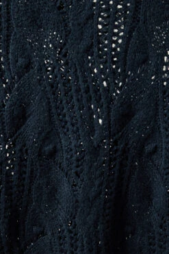 EVANS Curve Navy Blue Roll Neck Knitted Jumper -Evans Boutique ffb4f89d 6d1e 40 615522 P3